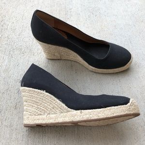 J. Crew woven wedge heels - Black